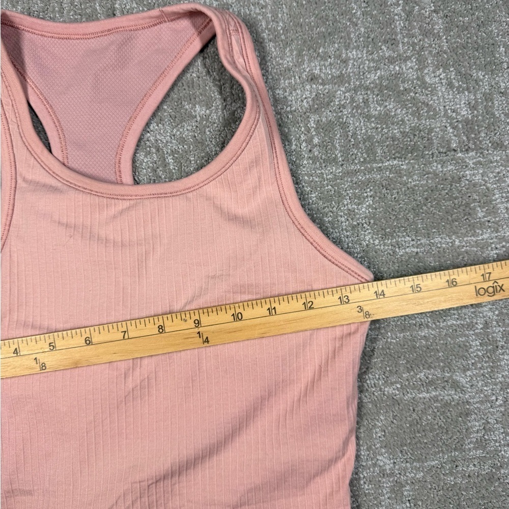 Lululemon Ebb To Street Ribbed Cropped Racerback Tank Top Bra - Picture 3 of 5